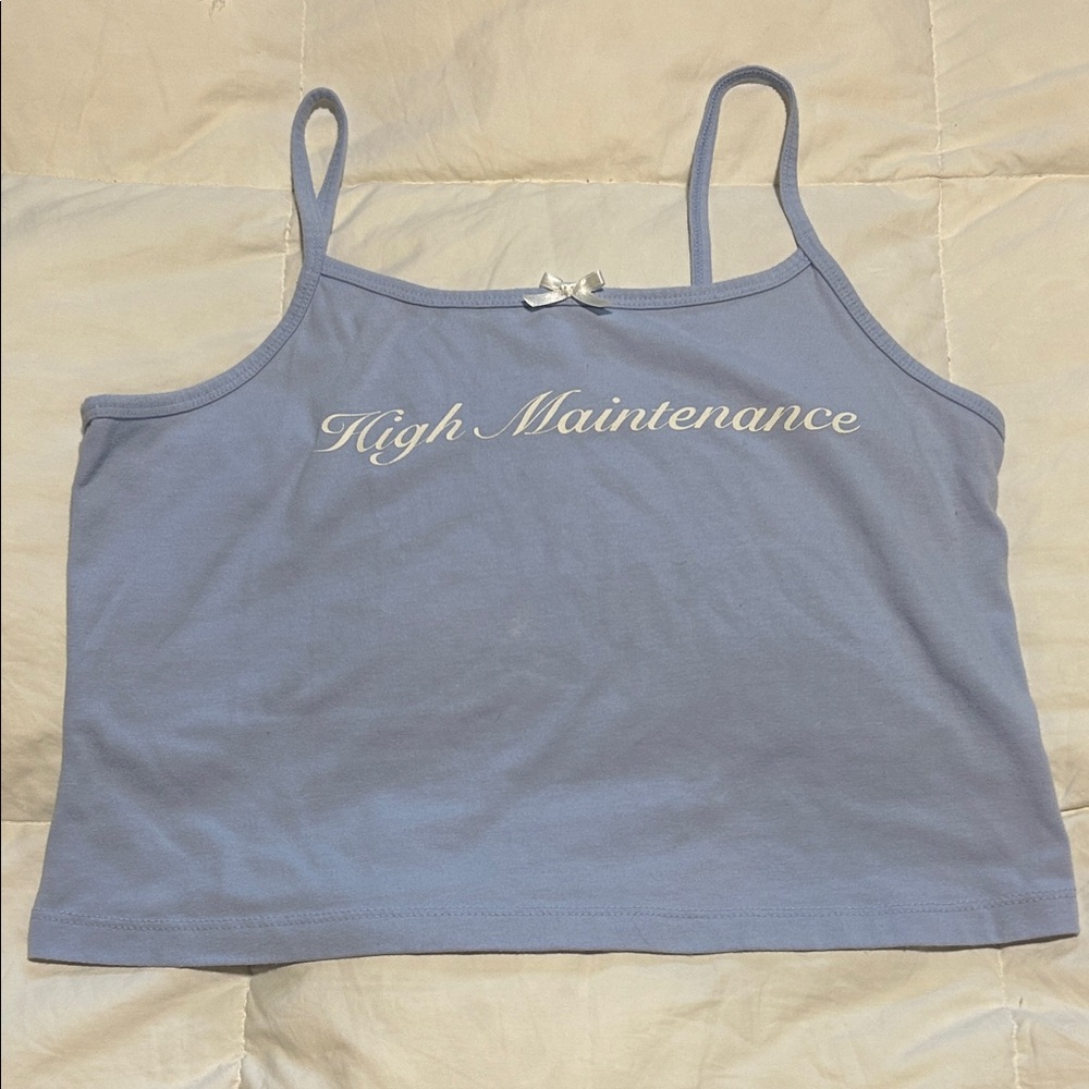 Wild Fable Light Blue Camisole with Bow Accent